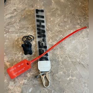 Off -White Keychain with Frenchie